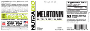 Nutrabio - Melatonin 120 Caps