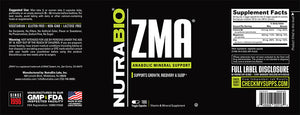 NutraBio- ZMA (90 Caps)